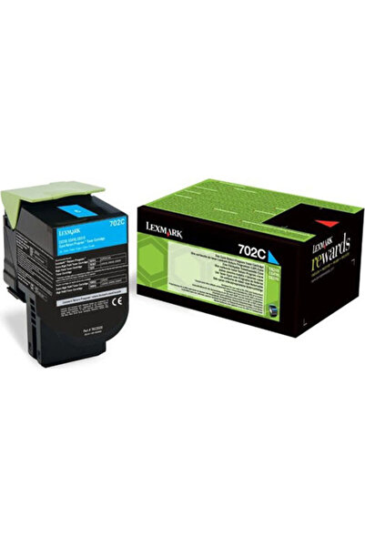 Lexmark 702C Γνήσιο Τόνερ Εκτυπωτή Λέιζερ Κυανό Πρόγραμμα Επαναφοράς 1000 Σελ...