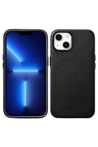 ICARER Husă din piele pentru iPhone 14 Plus cu clapetă