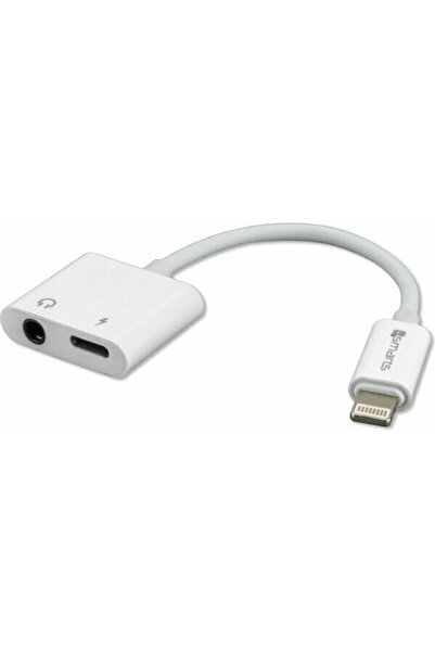4smarts Μετατροπέας Lightning αρσενικό σε 3.5mm / Lightning θηλυκό Λευκό 1 τε...