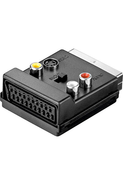 goobay Προσαρμογέας AV Scart Scart + Composite Μαύρο Jab-856731