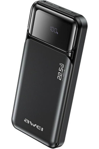 AWEI PA-90 Power Bank 10000mAh 22.5W with 2 USB-C Power Delivery Ports Black