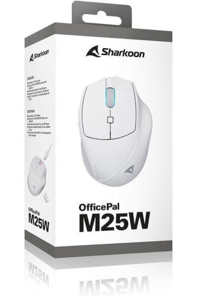 SHARKOON OfficePal M25W Ασύρματο Ποντίκι Λευκό