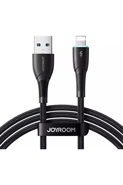 Joyroom Πλεγμένο καλώδιο USB-A σε Lightning Μαύρο 1μ (SA32-AL3)