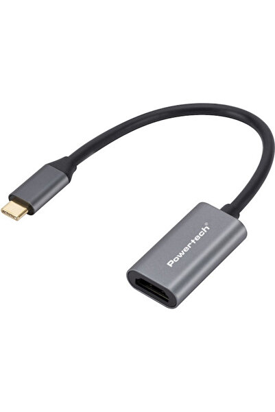 POWERTECH Μετατροπέας USB-C Αρσενικό σε HDMI Θηλυκό Γκρι 1 Τεμάχιο CAB-UC086