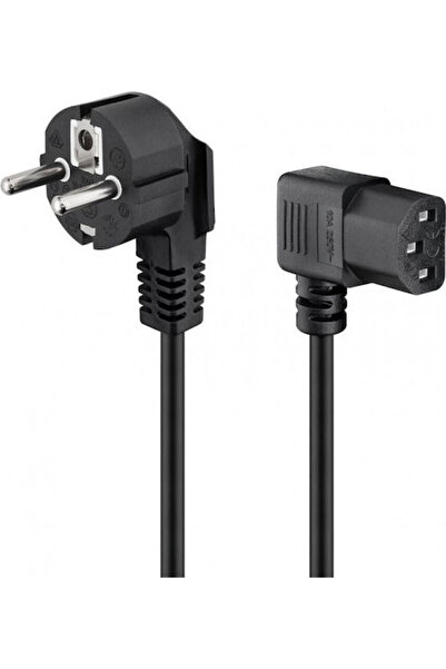 goobay καλώδιο τροφοδοσίας 96042, γωνιακό, 0.75mm², 1.5m, μαύρο