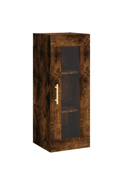 vidaxl Dulap montat pe perete, stejar fumuriu, 34,5x34x90 cm