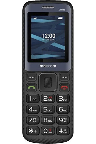 MAXCOM MM718L Κινητό τηλέφωνο μονής SIM με πλήκτρα, Μαύρο