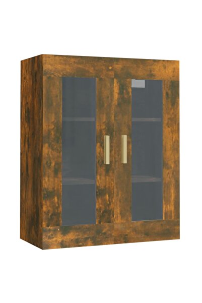 vidaxl Dulap de perete suspendat, stejar fumuriu, 69,5x34x90 cm
