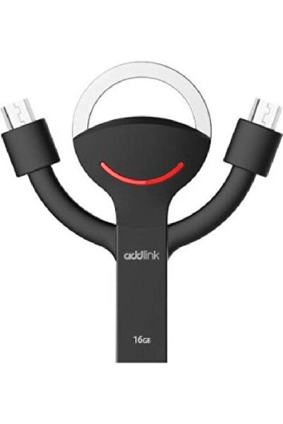 ADDLINK Στικάκι USB 2.0 Smart-Link 16GB με σύνδεση USB-A και micro USB-B, Μαύρο