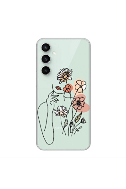 Other Samsung S24 Plus Lady with Flowers Transparent Silicone TPU Θήκη
