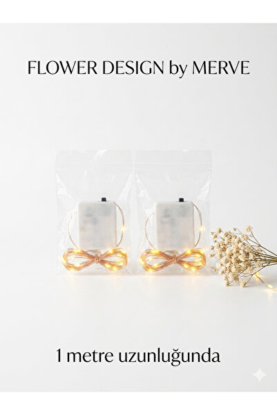Flower desıgn by Merve FLOWER DESIGN Peri Led Işık Mini Pilli Mikro Mikro Led...