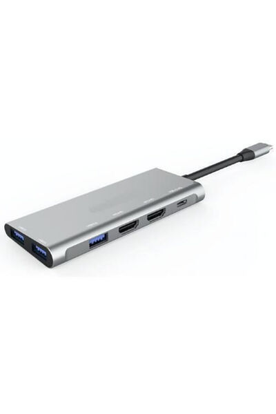 Cablexpert Σταθμός σύνδεσης USB-A με 4K, PD, Ethernet, Λευκό (3-σε-1)