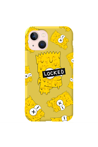 Other Apple iPhone 13 Bart Simpson Yellow Colored Silicone TPU Θήκη