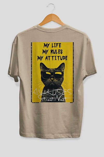 Ankhises تي شيرت بيج كبير الحجم مطبوع عليه Cat For Cat Lovers 112 Cat Love، م...