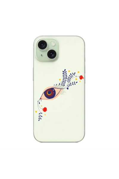 Other Apple iPhone 15 Plus Flower eye Transparent Silicone TPU Θήκη