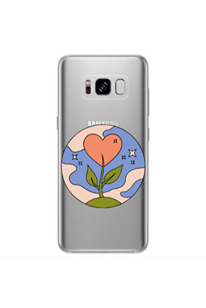 Other Samsung S8 Plus Hearted Flower Transparent Silicone TPU Θήκη