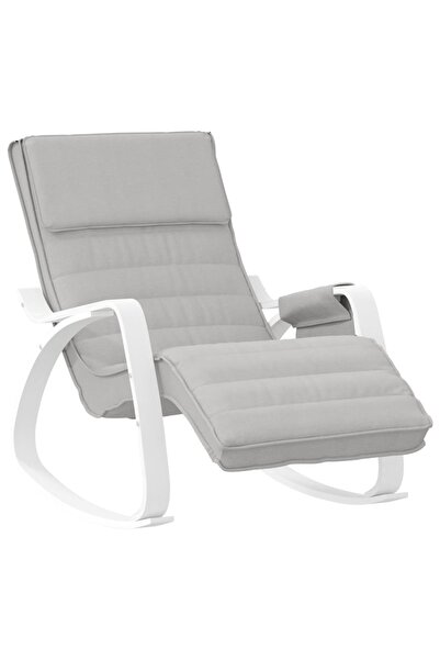 vidaxl Rocking chair, light gray, fabric