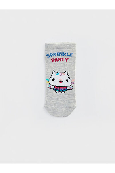 LC Waikiki White Gabby's Dollhouse Printed Girls' Booties Socks, Pack of 5