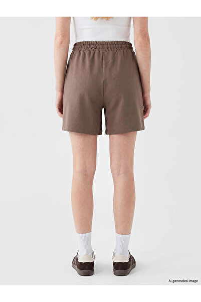 LC Waikiki Brown California Printed Women's Shorts