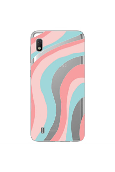 Other Samsung A10 Colored lines Transparent Silicone TPU Θήκη