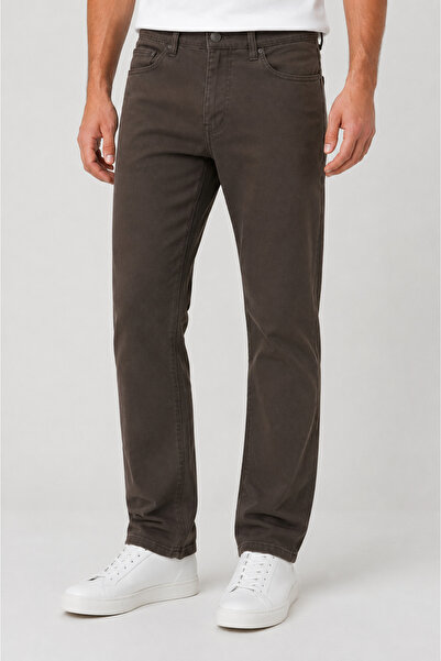 Mutlu City Men's Regular Fit Lycra Canvas Trousers 1126