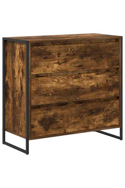 vidaxl Bufet cu sertar Stejar fumuriu 79 x 36 x 75.5 cm Lemn compozit