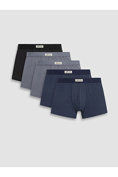 LC Waikiki Nevavm Standard Fit Cotton Flexible Men's Boxer 5-Pack