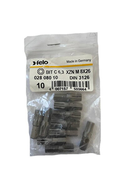 FELO Set 10 biti seria Industrial profil XZN, C6.3, M8, 25mm