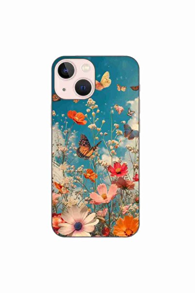 OEM Case compatible with Apple iPhone 13 Mini Silicone Gel Tpu Pattern Flower...