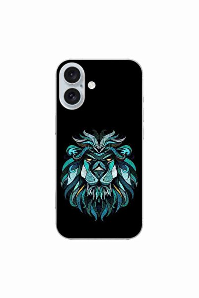 OEM Case compatible with Apple iPhone 16 Silicone Gel Tpu Pattern Abstract Lion