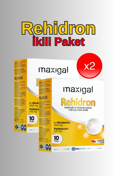 Maxigal Rehidron Elektrolit & Mineral L-Glutamin ve Magnezyum Bisglisinat İçe...