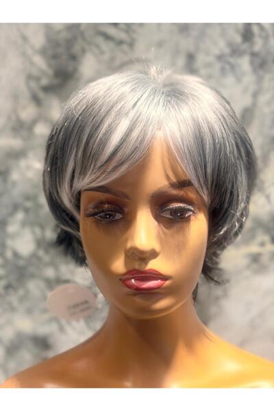Kozmanka peruk GREY BEYAZLI MODELI