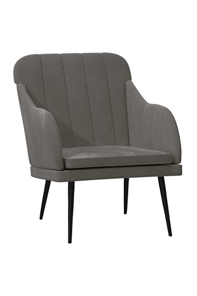 vidaxl Armchair, dark grey, 63x76x80 cm, Velvet