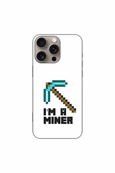 OEM Husa compatibila cu Apple iPhone 16 Pro Max Silicon Gel Tpu Model Minecra...