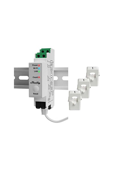 Shelly Pro 3EM 120 Amper 3 Fazlı Enerji Sayacı