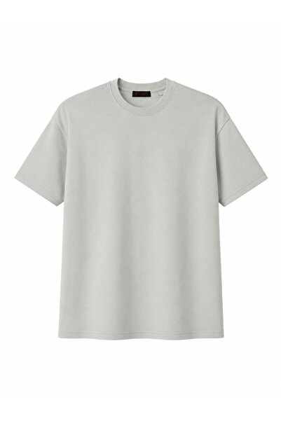 minny max Men's Basic T-Shirt Regular Fit 100% Cotton Gray Color