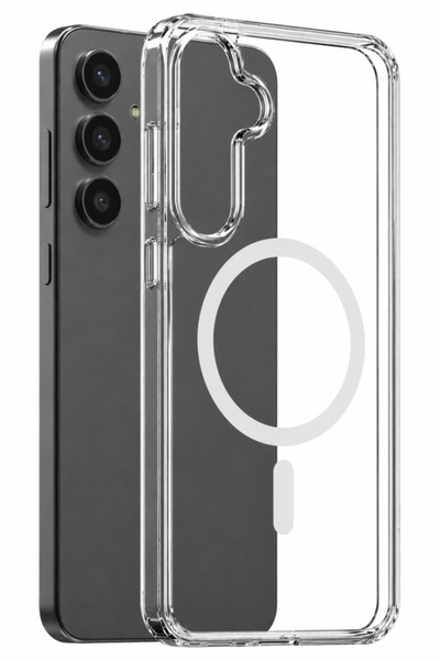 Transparent Case with SOFT Magsafe Wireless Charging Support Compatible with Samsung Galaxy S24 FE Load for Camera