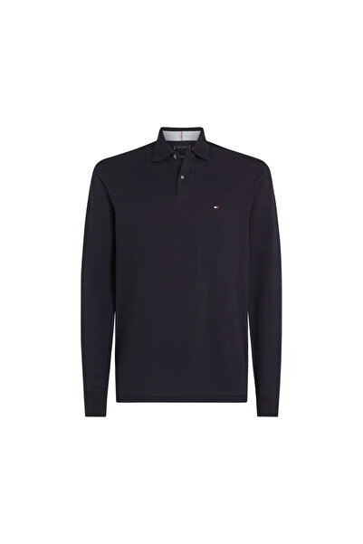 Tommy Hilfiger 1985 ΚΑΝΟΝΙΚΟ ΠΟΛΟ ΜΕ ΜΑΚΡΙΑ ΜΑΝΙΚΙΑ ΣΚΟΥΡΟ ΜΠΛΕ