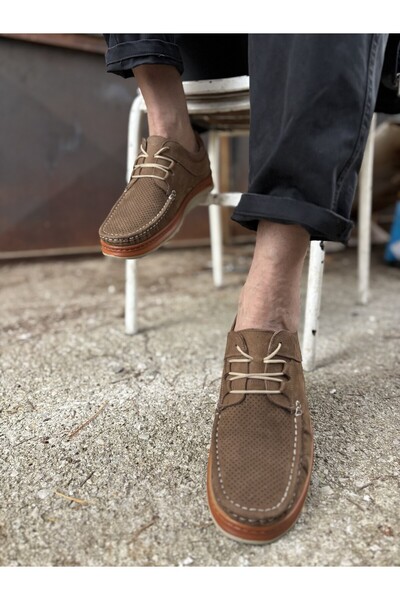 Trextone Men's Daily Genuine Leather Brown Loafer Shoes