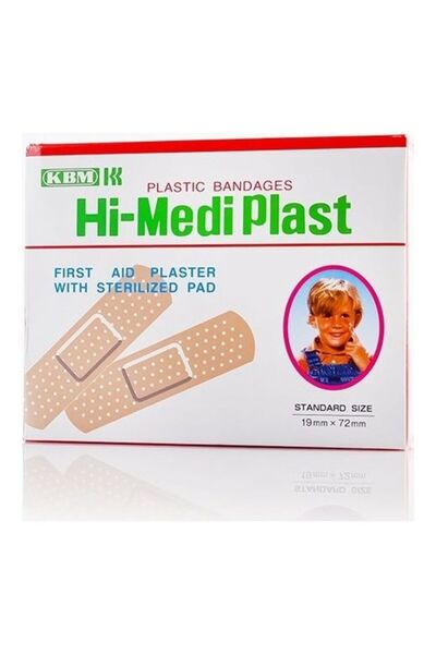 KBM 100-Piece First Aid Plaster With Sterilized Pad