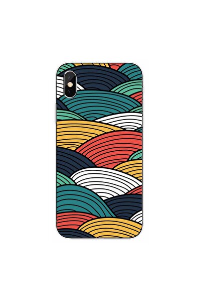OEM Θήκη συμβατή με Apple iPhone XS Max από Σιλικόνη Gel TPU με Αφηρημένο Ριγ...
