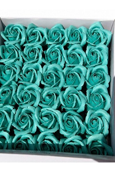 OEM Premium Scented Soap Roses 5cm 50pcs Turquoise