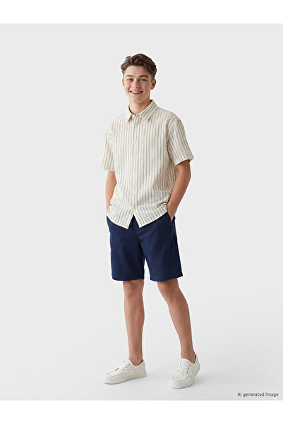 LC Waikiki Esvab • Modern & Distinctive Striped Boys' Shirt and Shorts Set