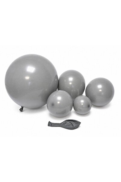 OEM Matte TX 15 Silver Balloons 5"-100/ Top Bottom Set