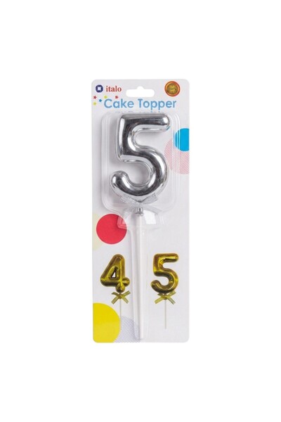 Aljwad Celebrate Big Milestones with the Italo Silver Balloon Number 5 Cake T...