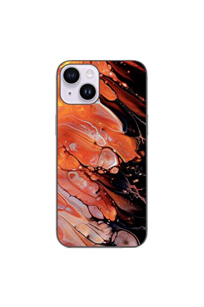 OEM Калъф, съвместим с Apple iPhone 15, силиконов гел TPU, с абстрактен десен...