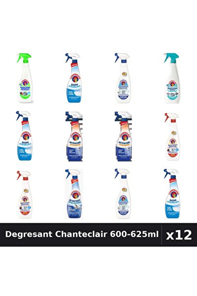 Chanteclair Set 12 Degresant Universal 600-625ml - Lămâie, Bicarbonat, Marsilia