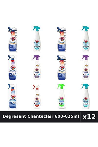 Chanteclair Set 12 Degresant Universal 600-625ml - 8 Arome, Anticalcar, Detar...