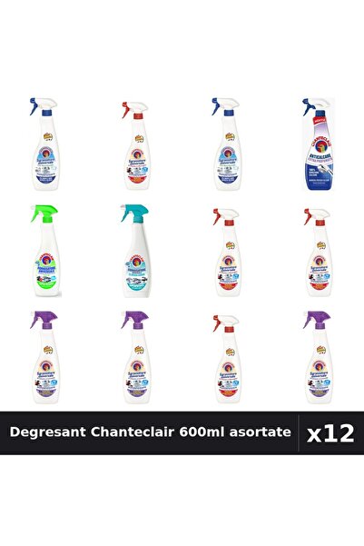 Chanteclair Set 12 Degresant Universal 600ml - 7 Arome Asortate, Bicarbonat, ...