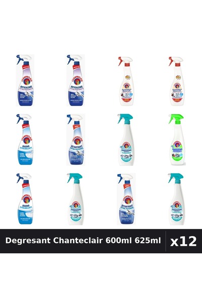 Chanteclair Set 12 Degresant Universal 600ml 625ml - 6 Arome, Anticalcar, Det...